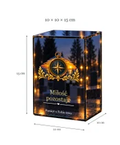 Znicz lustrzany LED – Kompas wspomnień - wymiary