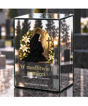 Znicz lustrzany LED – Cicha modlitwa - dzień na grobie