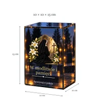 Znicz lustrzany LED – Cicha modlitwa - wymiary
