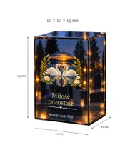 Znicz lustrzany LED – Łabędzie wiernej miłości - wymiary