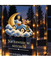 Znicz lustrzany LED – Autko wśród gwiazd - zbliżenie