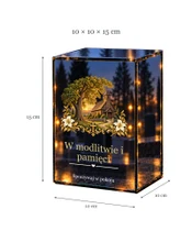 Znicz lustrzany LED – Kościółek pod lipą - wymiary