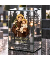Znicz lustrzany LED – Święty Antoni - dzień na grobie