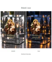 Znicz lustrzany LED – Święty Antoni - dzień i noc