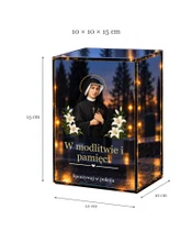 Znicz lustrzany LED – Święta Faustyna - wymiary