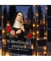 Znicz lustrzany LED – Święta Rita - zbliżenie