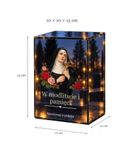Znicz lustrzany LED – Święta Rita - wymiary