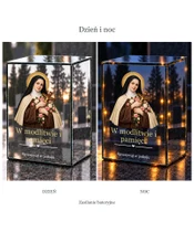 Znicz lustrzany LED – Święta Teresa - dzień i noc