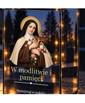 Znicz lustrzany LED – Święta Teresa - zbliżenie