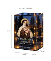 Znicz lustrzany LED – Święta Teresa - wymiary