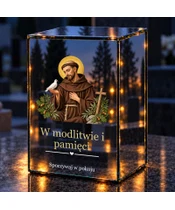 Znicz lustrzany LED – Święty Franciszek - noc na grobie