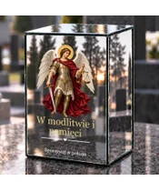 Znicz lustrzany LED – Święty Michał Archanioł - dzień na grobie
