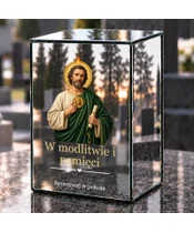 Znicz lustrzany LED – Święty Juda Tadeusz - dzień na grobie
