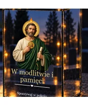 Znicz lustrzany LED – Święty Juda Tadeusz - zbliżenie