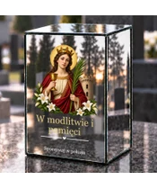 Znicz lustrzany LED – Święta Barbara - dzień na grobie