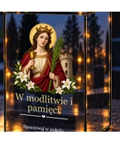 Znicz lustrzany LED – Święta Barbara - zbliżenie