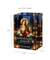 Znicz lustrzany LED – Święta Barbara - wymiary