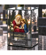 Znicz lustrzany LED – Święta Anna - dzień na grobie