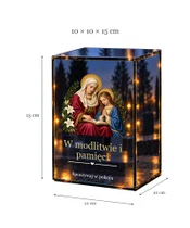Znicz lustrzany LED – Święta Anna - wymiary