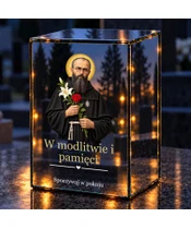 Znicz lustrzany LED – Święty Maksymilian Kolbe - noc na grobie