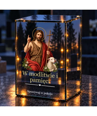 Znicz lustrzany LED – Święty Jan Chrzciciel - noc na grobie