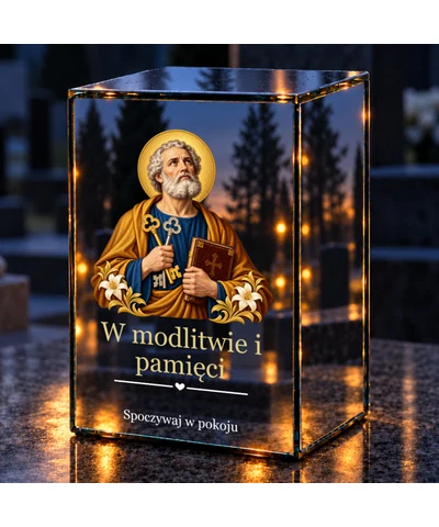 Znicz lustrzany LED – Święty Piotr - noc na grobie