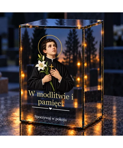 Znicz lustrzany LED – Święty Stanisław Kostka - noc na grobie