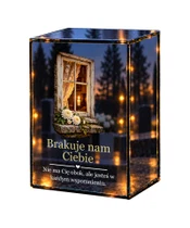 Znicz lustrzany LED – Światło w oknie - białe tło