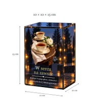 Znicz lustrzany LED – Wspólne chwile - wymiary
