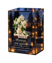 Znicz lustrzany LED – Biały bez - białe tło