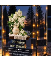 Znicz lustrzany LED – Biały bez - zbliżenie