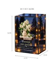 Znicz lustrzany LED – Biały bez - wymiary