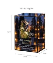 Znicz lustrzany LED – Jaskółki i polne kwiaty - wymiary