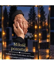 Znicz lustrzany LED – Dłonie, które pamiętamy - zbliżenie