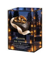 Znicz lustrzany LED – Razem na zawsze - białe tło