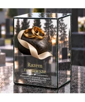 Znicz lustrzany LED – Razem na zawsze - dzień na grobie