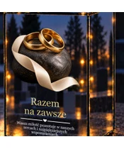 Znicz lustrzany LED – Razem na zawsze - zbliżenie