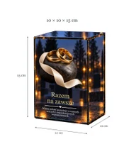 Znicz lustrzany LED – Razem na zawsze - wymiary