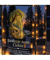 Znicz lustrzany LED – Cisza nad wodą - zbliżenie