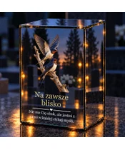 Znicz lustrzany LED – Jaskółki wspomnień - noc na grobie