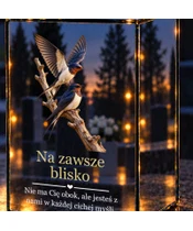 Znicz lustrzany LED – Jaskółki wspomnień - zbliżenie