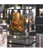 Znicz lustrzany LED na baterie — Dziadek grzybiarz — Leśne wspomnienia - widok produktu