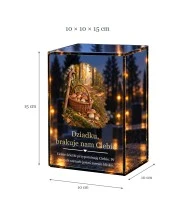 Znicz lustrzany LED na baterie — Dziadek grzybiarz — Leśne wspomnienia - widok produktu