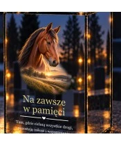 Znicz lustrzany LED na baterie — Koń — Na zawsze w pamięci - widok produktu