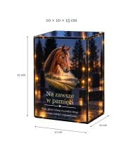 Znicz lustrzany LED na baterie — Koń — Na zawsze w pamięci - widok produktu