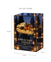 Znicz lustrzany LED na baterie — Konie — Galop wśród wydm - widok produktu