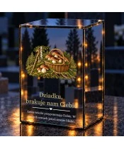 Znicz lustrzany LED na baterie — Dziadek grzybiarz — Szum lasu - widok produktu
