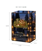 Znicz lustrzany LED na baterie — Dziadek grzybiarz — Szum lasu - widok produktu
