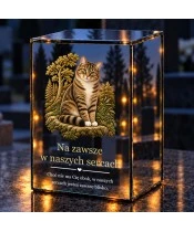Znicz lustrzany LED na baterie — Kot — Na zawsze w naszych sercach - widok produktu