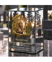 Znicz lustrzany LED na baterie — Kot — Na zawsze w naszych sercach - widok produktu